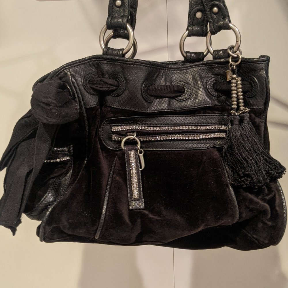 Juicy Couture Black Velour Classic Bag